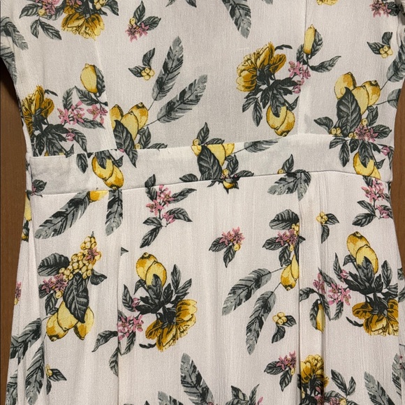 Rue 21 tie front lemon maxi dress 🍋 Womens XL 2 slit front Resort vacation Beach - Picture 5 of 15